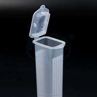 5-Place Plastic Microscope Slide Storage Box Portable Lab Specimen Holder for 5 Slides