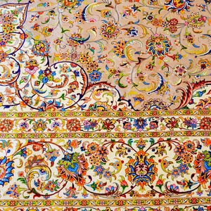 Tapis en soie floral fait main de luxe vintage Oman Oriental Persan Nain 250x350cm <span class=keywords><strong>à</strong></span> <span class=keywords><strong>vendre</strong></span> - Product Image 6