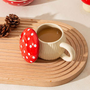 Mug en céramique personnalisé en forme de champignon avec couvercle, résistant à la chaleur, pour cadeau 2024 - Product Image 4