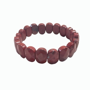 Bracelet de guérison en pierre rouge, bijoux en pierres naturelles pour l'équilibre énergétique, le bien-être spirituel et le soulagement de l'anxiété - Product Image 1