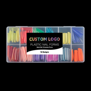 2025 Formes de capsules à ongles double forme, couleurs macaron et cristal, pour extensions russes et françaises, 288 pièces par boîte - Product Image 4