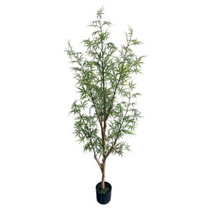 Hacer Dizygotheca Plantas Artificiales Verde Árbol Artificial Paraguas Árbol Bonsai Artificial Plantas Interior Dizygotheca - Product Image 4