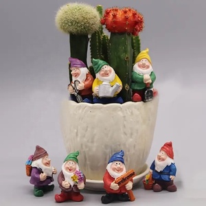 Neuankömmling Produkt Harz Troll sieben Zwerge Figuren lustige Gartens kulptur Harz Handwerk Dekor - Product Image 3