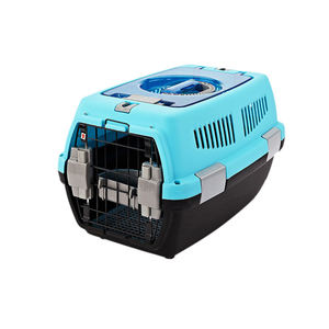 Kırmızı plastik evcil hayvan sandığı kafes IATA taşınabilir küçük köpek kedi taşıyıcı 2 Doos kafes açık havada - Product Image 2