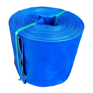 גודל גדול איכות טובה 3Bar 8' x 19.5m PVC Layflat פינוי מים השקיה חקלאית ניקוז משאבת ביוב צינורות