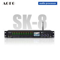 Processeur d'effets sonores portable professionnel AOFO KS-8, connexion USB/Bluetooth/PC/DVD pour lecteur karaoké, DJ, KTV, sonorisation PA