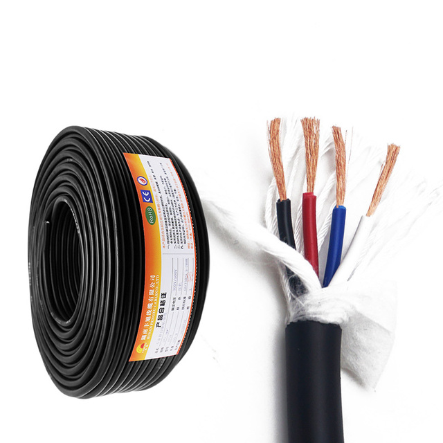 Best High-End 4mm Square 2.5 4 Core Speaker Cable 11 12 13 14 16AWG Audiophile-grade HIFI OFC Copper Wire PVC Coiled Packaging