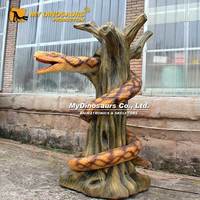 Mon serpent animatronique FAA003 sur le tronc, modèle animal réaliste pour la décoration des parcs à thème