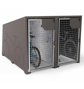 Gabinete Modular de Almacenamiento para Bicicletas de Acero Galvanizado en Caliente con Puerta de Malla, Casillero Seguro para 2 Bicicletas para Proyectos Públicos Municipales - Product Image 2