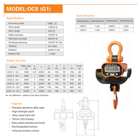 Balance numérique industrielle robuste Junebreath OCS-G 10T pour grue, résistante aux hautes températures, avec crochet, cellule de pesage en acier allié, OEM
