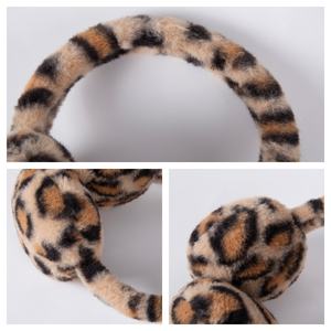 Новые плюшевые наушники-ушанки с леопардовым принтом, мягкие, теплые, универсальные, зимние, ветрозащитные, для детей - Product Image 5