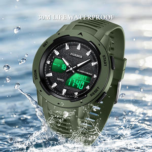 Montre tactique de survie numérique LIGE FB0098 pour hommes, chronomètre, cadran de 45 mm, étanche, rétroéclairage LED, alarme + boîte - Product Image 3