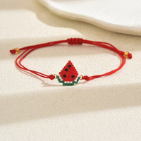 Zomerse schattige Bohemian fruit-kralen handgeweven micro-insert verstelbare Miyuki zaadkraal armband met andere plating voor dames cadeau