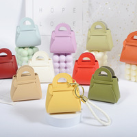 Porte-monnaie pliable en cuir PU couleur bonbon, style Ins, mini porte-clés portable