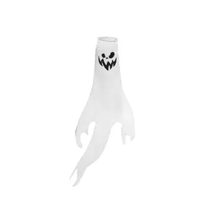 Baru datang Halloween hantu Windsocks putih tahan air gantung hantu luar ruangan Halloween gantung dekorasi untuk pesta halaman pohon