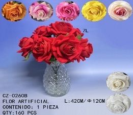 Large Artificial Rose <b>Silk</b> <b>Flower</b> Home Decoration Classic Handmade Vase Arrangement Living Room Gift - Product Image 1