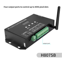 Controlador LED Direccionable Programable por WiFi y Tarjeta SD H807SB, 5V 12V 24V 4096 Píxeles DMX, para Letreros y Rótulos