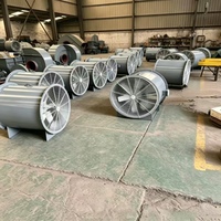 Ventilateur axial autoportant haute température pour échappement de parking, à roulement à billes, 380V/415V/410V, avec pales antidéflagrantes