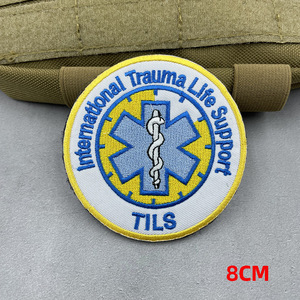 Op maat gemaakte tactische medische <span class=keywords><strong>badge</strong></span> Rode Kruis geborduurde Ster van het Leven patch klittenband strijkbaar PVC vilt stijl aanpasbare patches - Product Image 5