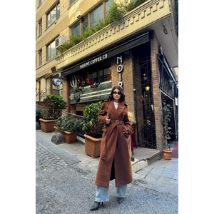 Abrigo Vintage de Lana de Alpaca Marrón, Doble Botonadura, con Capucha Desmontable, Diseño Estampado Vintage, Tallas XS-XL, Transpirable, para Invierno - Product Image 4