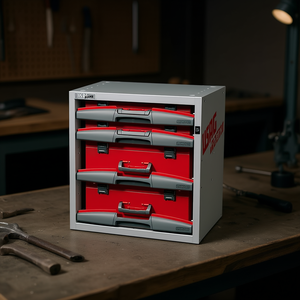 5000 B4 <b>Tool</b> Case Red Gray 4 Drawer <b>Storage</b> Cabinet for Workshop Use - Product Image 3