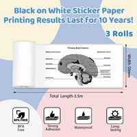 Kertas Printer Mini Phomemo T02 53mmx3.5m Kompatibel dengan Printer Saku Mini Tahan Hingga 10 Tahun untuk Jurnal Foto Catatan Struk