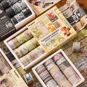 20 rollos/caja Retro años europeos monólogo serie Washi Tape Set manual diario DIY pegatinas decorativas cinta adhesiva - Product Image 1