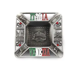Custom Fridge Magnet Italia souvenir metal ashtray Fridge Magnets for Venice Decoration Souvenir