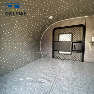 ONLYWE Remorque de camping hors route prête pour l'énergie solaire, remorque de camping hors route, remorque de camping en forme de larme, petite <span class=keywords><strong>caravane</strong></span>, <span class=keywords><strong>caravane</strong></span> en forme de larme - Product Image 4