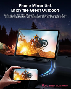 Pantalla táctil IPS portátil de 9 pulgadas Carplay Android Pantalla automática GPS Monitor de <span class=keywords><strong>coche</strong></span> con parte delantera <span class=keywords><strong>trasera</strong></span> 4K + 1080P 5G WiFi Control de voz - Product Image 6