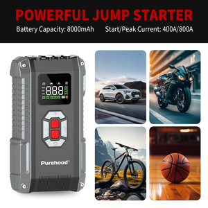 Démarreur de batterie 2-en-1 Purehood S600 avec compresseur d'air, 4000A de pointe, gonfleur de pneus 150 PSI, batterie externe 27000 mAh - Product Image 2