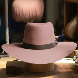 Chapeau Fedora en feutre de laine à large bord réglable unisexe décontracté pour adultes toutes saisons avec accent en ruban - Product Image 3