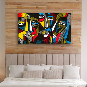 Dipinto su Tela con <span class=keywords><strong>Design</strong></span> Artistico Astratto di Personaggi, Arte Murale per Decorazione del <span class=keywords><strong>Soggiorno</strong></span> - Product Image 3