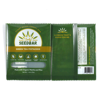 Sachet personnalisé brillant transparent avec fenêtre transparente pour l'emballage de barres énergétiques