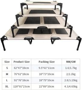Cama elevada para perros de EE. UU. Y América, cama de refrigeración portátil para interiores para todo tipo de mascotas con pies antideslizantes, cama para mascotas de playa de verano - Product Image 2