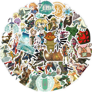 50 autocollants imperméables en PVC <span class=keywords><strong>Zelda</strong></span> Kingdom Tears pour enfants, adolescents et adultes, pour cahiers, gobelets, décoration DIY, cadeaux promotionnels - Product Image 2