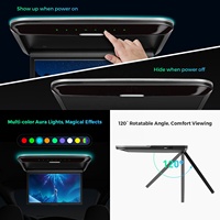 XTRONS 14 "moniteur de voiture de toit ultra mince haut-parleur intégré HD AV en multicolore Aura lumières écran publicitaire de voiture