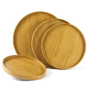 Double-sword round plate Japanese <b>tray</b>, dessert <b>tray</b>, <b>tea</b> <b>tray</b>, sushi <b>tray</b>, sukiyaki <b>tray</b>, Japanese and Korean cuisine non-slip - Product Image 1