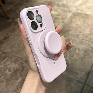ขาตั้งโทรศัพท์ซิลิโคนคุณภาพสูง พร้อมเคสโทรศัพท์แม่เหล็ก สำหรับ iPhone 17 16 15 Pro Max เคสโทรศัพท์ซิลิโคนพร้อมขาตั้ง - Product Image 4