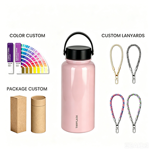 Bouteille d'eau isotherme pour enfants TAIRFLASK sans BPA avec couvercle anti-fuite, bouteille en acier inoxydable 304 avec impression mignonne de montagne et d'arc-en-ciel - Product Image 3