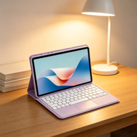 Étui clavier avec pavé tactile détachable pour iPad 10.9 2022, en cuir PU, antichoc, avec support pour stylet