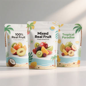 Saco Stand-up Personalizado com Logo Reutilizável para Frutas Liofilizadas Misturadas - Product Image 5