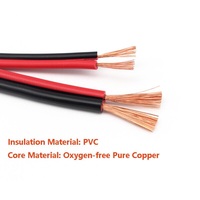 18 Awg Rouge Noir Ruban Plat Haut-Parleur Câble Haut-Parleur 18 20 Gauge Haut-Parleur Fil Audio Double Haut-Parleur Câble