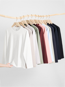 Camiseta Informal de Manga Larga para Hombre, Estilo Americano, Color Sólido, Impresión Digital, Anti-Pilling, 100% Algodón, Holgada, para Otoño - Product Image 2