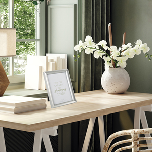 Sofine decorazione della casa decorazione di lusso cornice per foto in legno argento dorato per desktop o montaggio a parete - Product Image 6