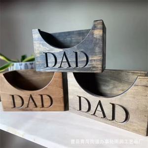 Wooden <b>Hat</b> Rack Dad Gift Solid Wood Desktop Storage <b>Box</b> For Baseball Cap Display Organizer Rectangle Shape Tabletop Mount - Product Image 1