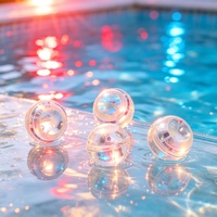 Boule LED Lumineuse Vibrante Étanche à Double Flash, Perles Clignotantes Rouge et Bleu pour Décoration de Noël, Jouet Semi-Fini