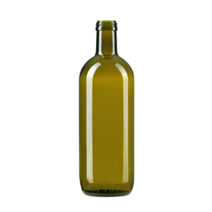 Bouteille d'huile en verre vert Olio Puglia 100cl 266x85mm, bouteilles en verre sérigraphiées pour spiritueux, vodka, whisky, rhum - Product Image 1
