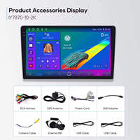 Radio Universal para Auto de 9/10 Pulgadas, 4+64GB, 2K, 4G, GPS, CarPlay, USB, FM, AM, RDS, Ultrafino, Android 10, OLED, con Transmisor FM y Amplificador, 1 Año de Garantía