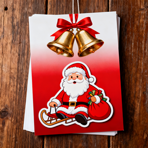 Rentier Silhouette Weihnachten gestanzte Karten | Schwarz-braune Silhouette, lebendiger Kontrast, <span class=keywords><strong>Promo</strong></span>/Grüße, benutzer definierte Wünsche - Product Image 5